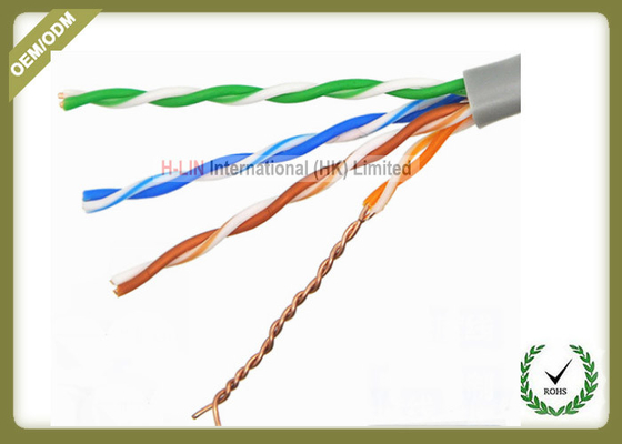 Porcellana Solido di rame nudo solido Cuprum del cavo a fibre ottiche Cat5e U/UTP 4x2x0.5 della rete del conduttore fornitore
