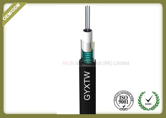 Porcellana Cavo all'aperto a fibra ottica di GYXTW 8.0mm, rivestimento impermeabile del PE del cavo a fibre ottiche fornitore