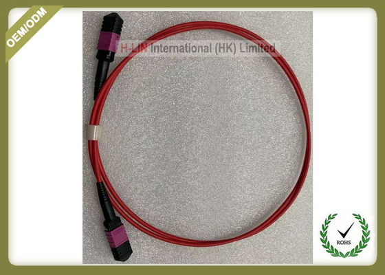Porcellana MTP al rivestimento a fibra ottica di Violet Color Multimode LSZH del cavo di toppa del centro di MTP LC OM4 12 fornitore